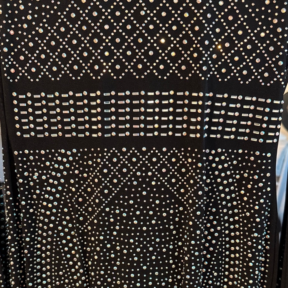 Windsor Black Studded Long Sleeve Dress - Picture 3 of 5
